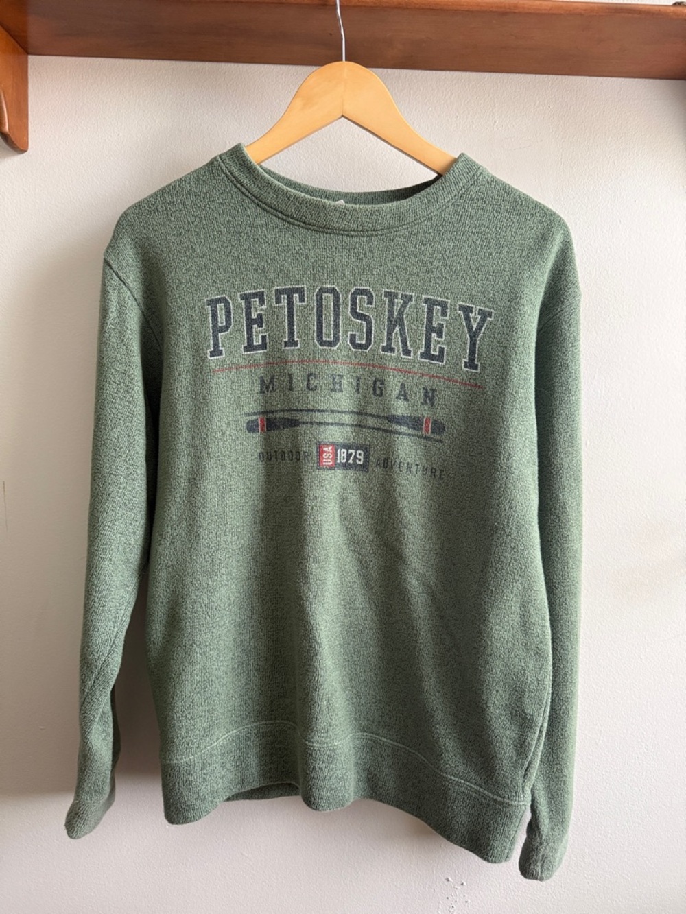 Petoskey Michigan Green Crewneck Sweatshirt